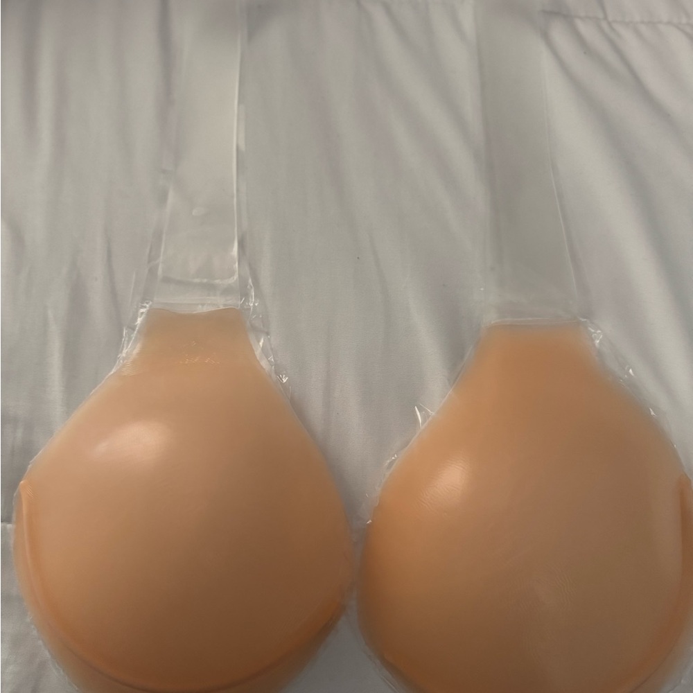 New Silicon underwired braless halter Sz D cup